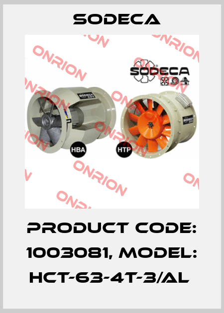 Product Code: 1003081, Model: HCT-63-4T-3/AL  Sodeca