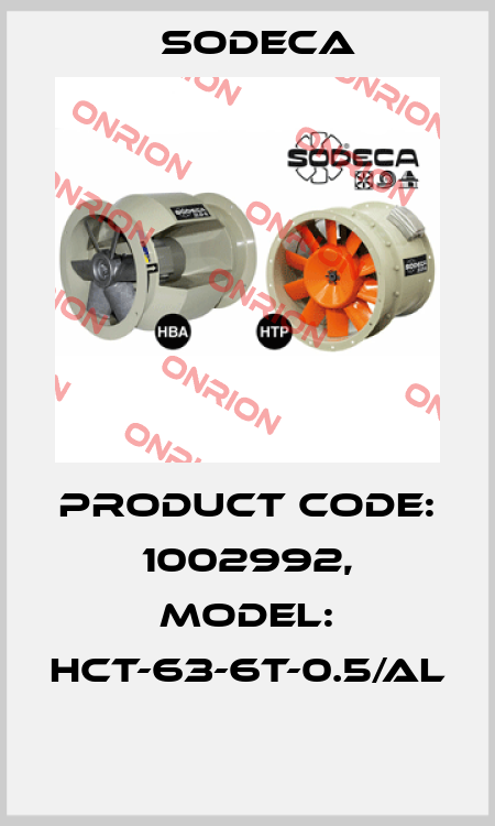 Product Code: 1002992, Model: HCT-63-6T-0.5/AL  Sodeca