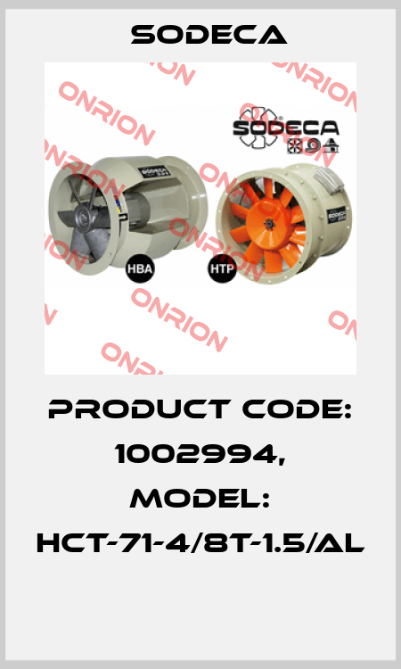Product Code: 1002994, Model: HCT-71-4/8T-1.5/AL  Sodeca