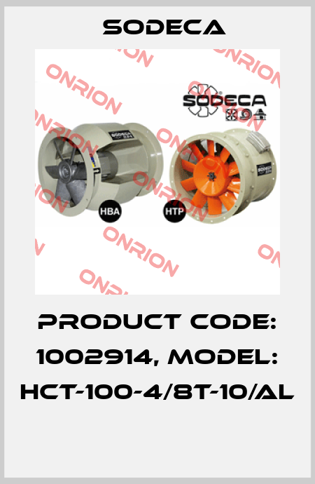 Product Code: 1002914, Model: HCT-100-4/8T-10/AL  Sodeca