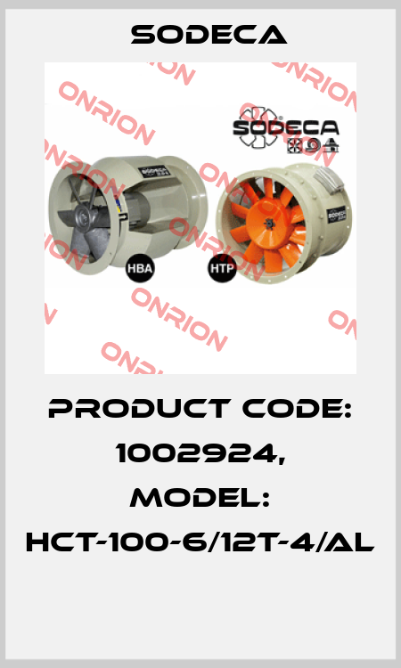 Product Code: 1002924, Model: HCT-100-6/12T-4/AL  Sodeca