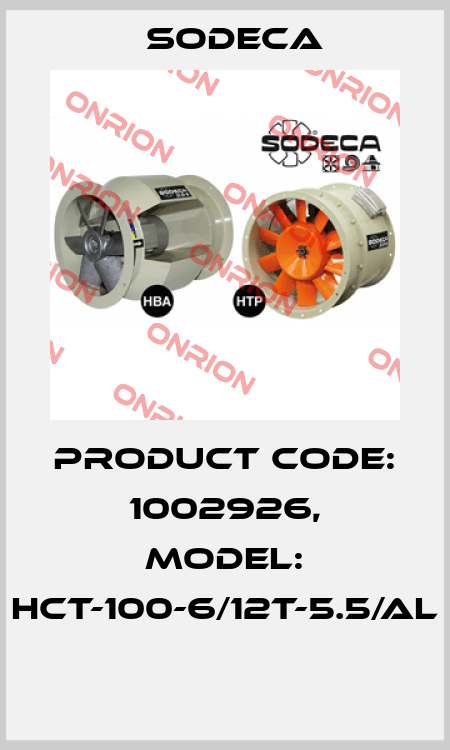 Product Code: 1002926, Model: HCT-100-6/12T-5.5/AL  Sodeca