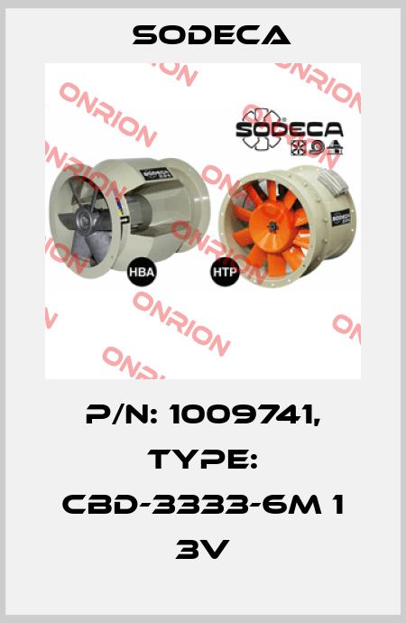 p/n: 1009741, Type: CBD-3333-6M 1 3V Sodeca
