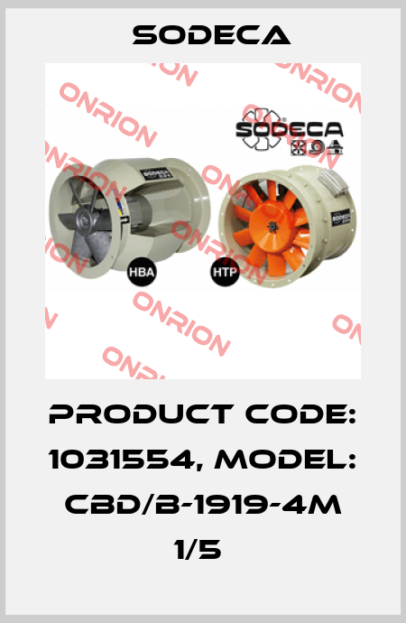 Product Code: 1031554, Model: CBD/B-1919-4M 1/5  Sodeca
