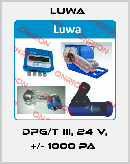 DPG/T III, 24 V, +/- 1000 PA  Luwa