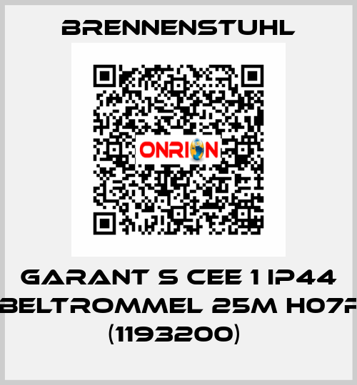 Garant S CEE 1 IP44 Kabeltrommel 25m H07RNF (1193200)  Brennenstuhl
