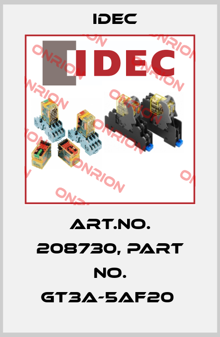 Art.No. 208730, Part No. GT3A-5AF20  Idec