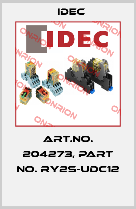 Art.No. 204273, Part No. RY2S-UDC12  Idec