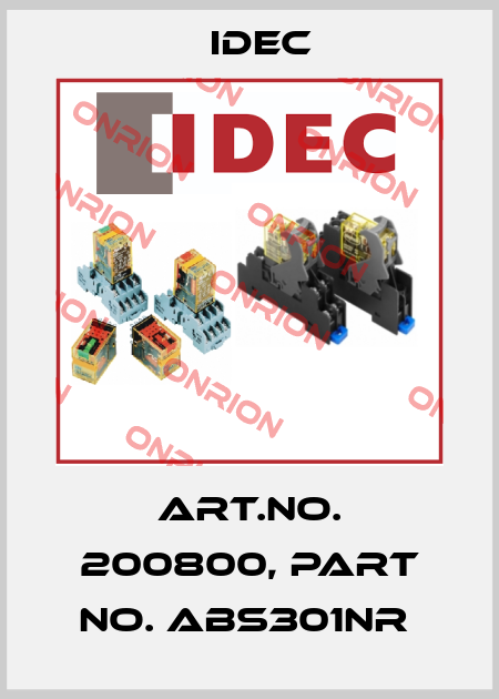 Art.No. 200800, Part No. ABS301NR  Idec