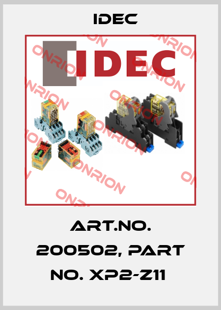 Art.No. 200502, Part No. XP2-Z11  Idec