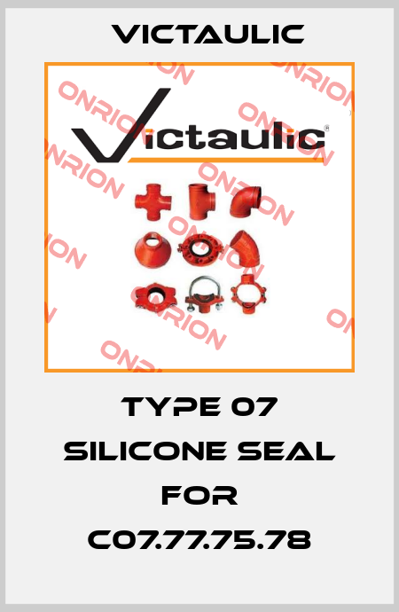 Type 07 silicone seal for C07.77.75.78 Victaulic