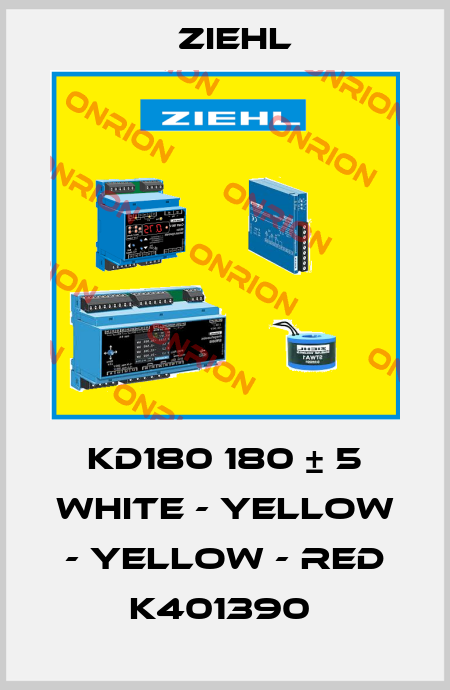 KD180 180 ± 5 WHITE - YELLOW - YELLOW - RED K401390  Ziehl