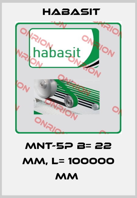 MNT-5P B= 22 mm, L= 100000 mm  Habasit