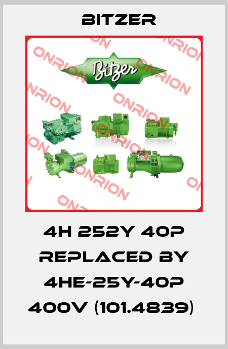 4H 252Y 40P REPLACED BY 4HE-25Y-40P 400V (101.4839)  Bitzer