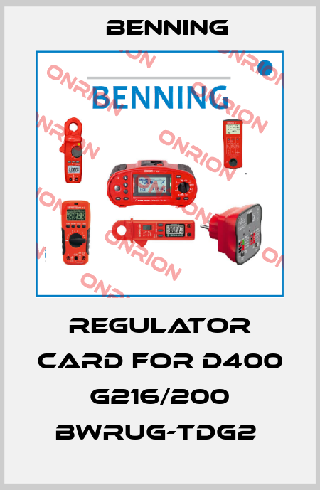 Regulator card for D400 G216/200 BWrug-TDG2  Benning