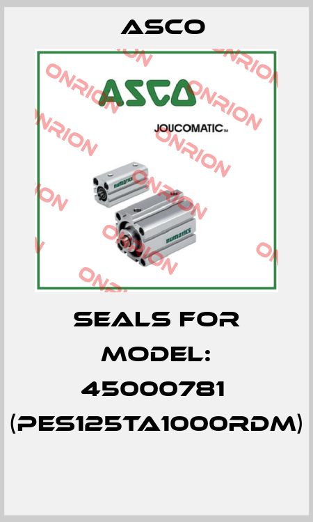Seals for Model: 45000781  (PES125TA1000RDM)  Asco