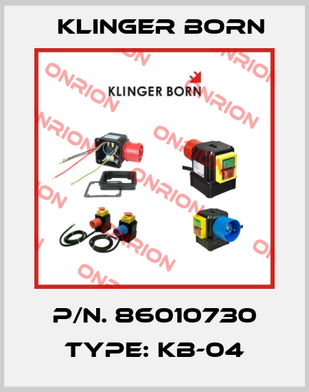 P/N. 86010730 Type: KB-04 Klinger Born