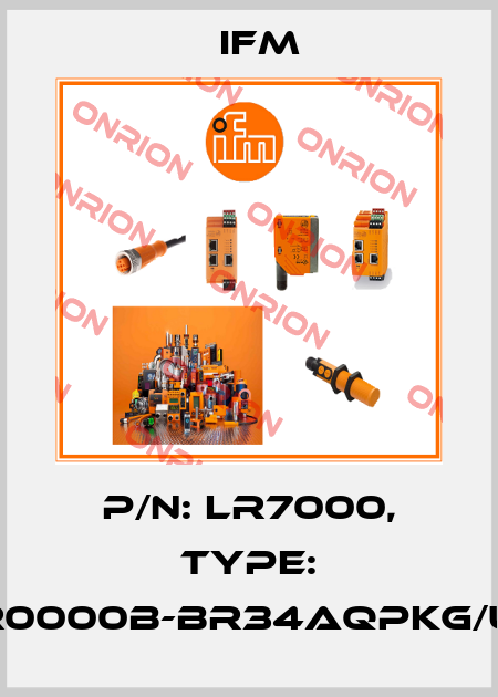 P/N: LR7000, Type: LR0000B-BR34AQPKG/US Ifm