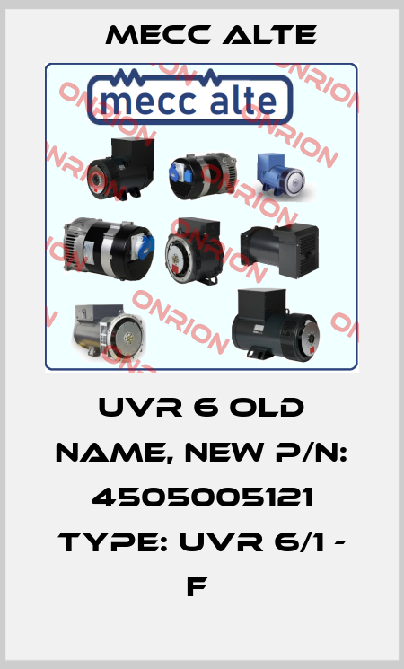 UVR 6 old name, new P/N: 4505005121 Type: UVR 6/1 - F  Mecc Alte