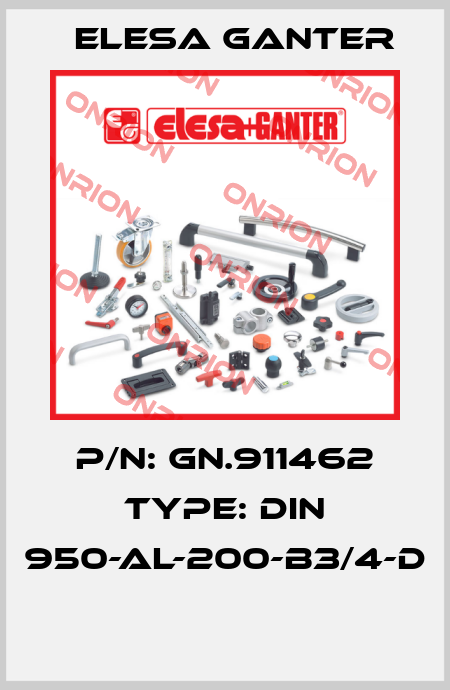 P/N: GN.911462 Type: DIN 950-AL-200-B3/4-D  Elesa Ganter