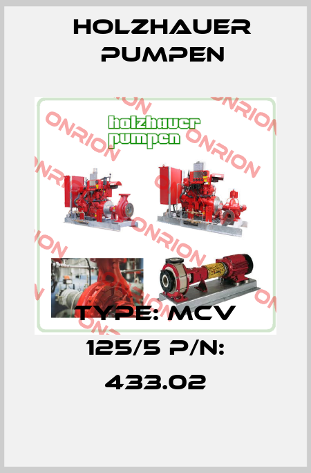 Type: MCV 125/5 P/N: 433.02 Holzhauer Pumpen