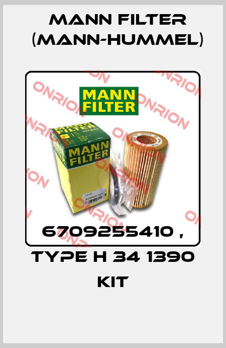 6709255410 , type H 34 1390 KIT Mann Filter (Mann-Hummel)