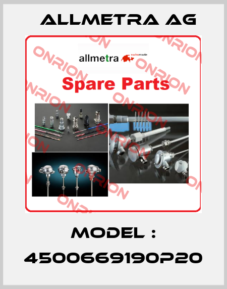 MODEL : 4500669190P20 Allmetra AG