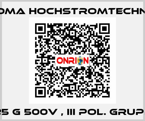 121725 G 500V , III POL. GRUPPE C  HOMA Hochstromtechnik