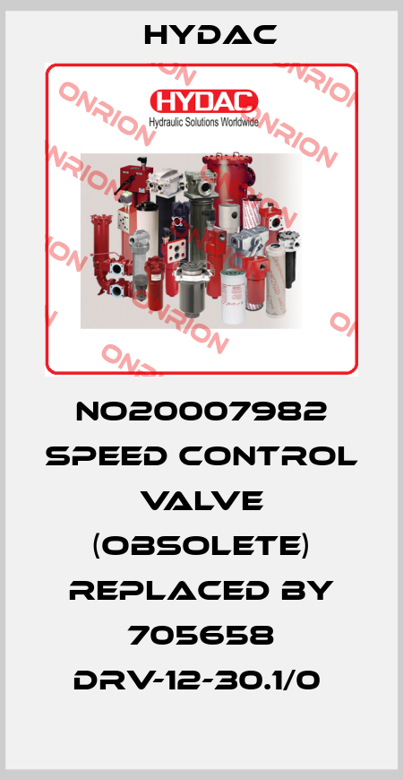 NO20007982 SPEED CONTROL VALVE (OBSOLETE) replaced by 705658 DRV-12-30.1/0  Hydac