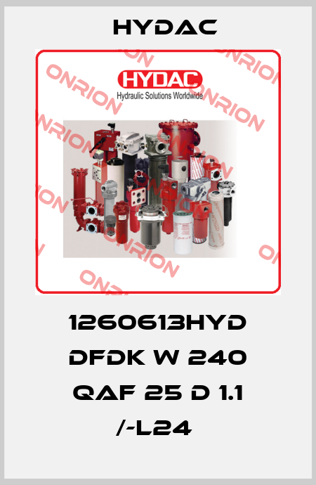1260613HYD DFDK W 240 QAF 25 D 1.1 /-L24  Hydac