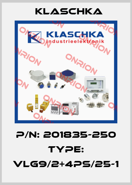 P/N: 201835-250 Type: VLG9/2+4PS/25-1 Klaschka