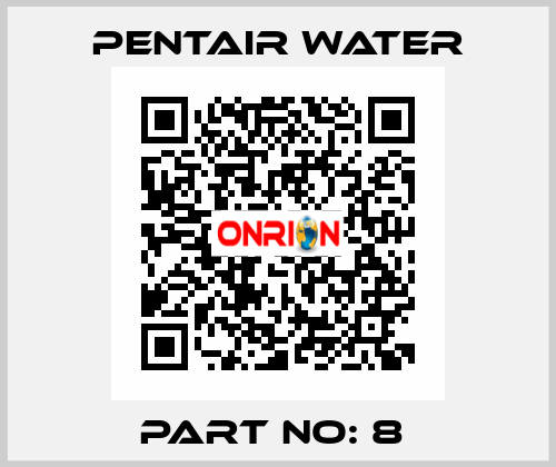 PART NO: 8  Pentair Water