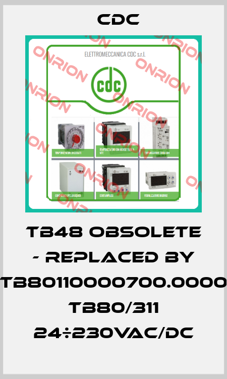 TB48 obsolete - replaced by TB80110000700.0000 TB80/311 24÷230VAC/DC CDC