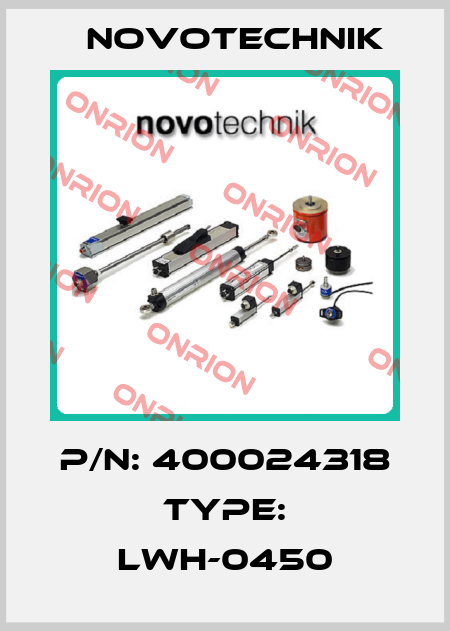P/N: 400024318 Type: LWH-0450 Novotechnik