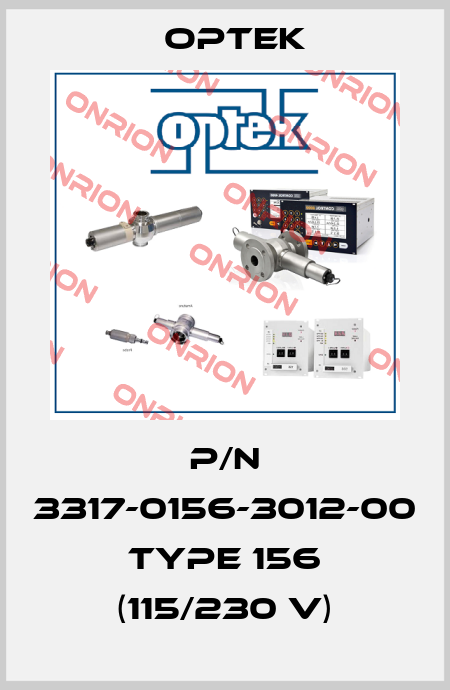 p/n 3317-0156-3012-00 type 156 (115/230 V) Optek