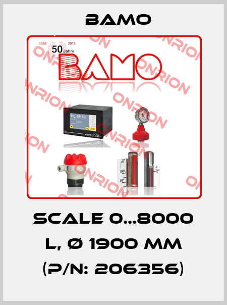 Scale 0...8000 L, Ø 1900 mm (P/N: 206356) Bamo