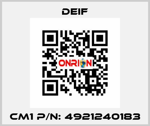 CM1 P/N: 4921240183 Deif