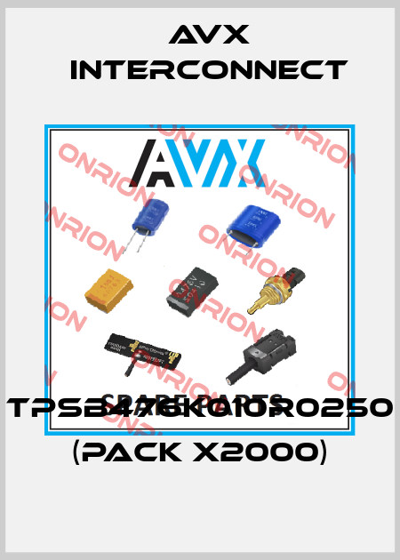 TPSB476K010R0250 (pack x2000) AVX INTERCONNECT