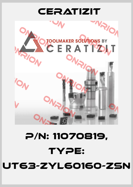 P/N: 11070819, Type: UT63-ZYL60160-ZSN Ceratizit