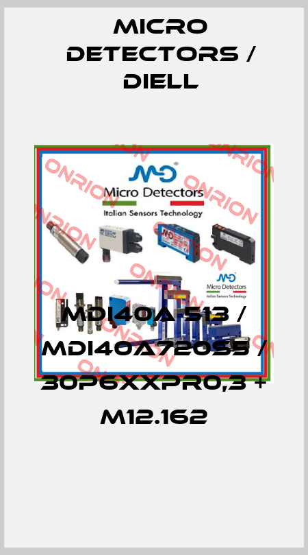 MDI40A 513 / MDI40A720S5 / 30P6XXPR0,3 + M12.162
 Micro Detectors / Diell