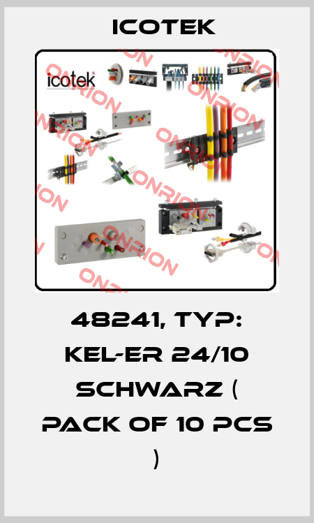 48241, Typ: KEL-ER 24/10 schwarz ( Pack of 10 pcs ) Icotek