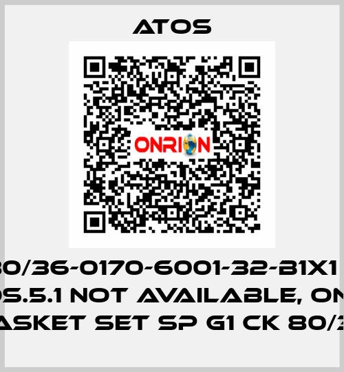 CK-80/36-0170-6001-32-B1X1 for Pos.5.1 not available, only gasket set SP G1 CK 80/36 Atos