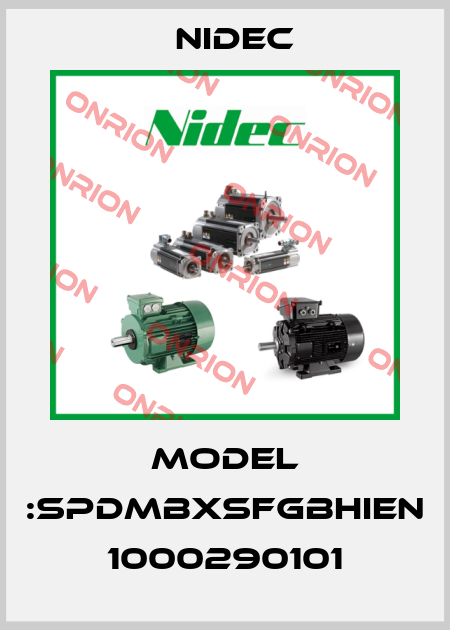 MODEL :SPDMBXSFGBHIEN  1000290101 Nidec