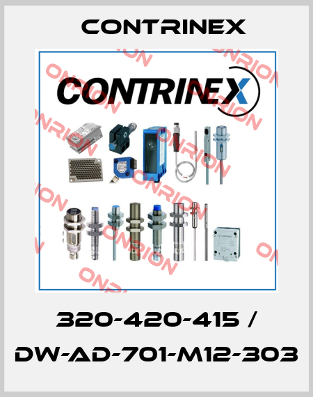 320-420-415 / DW-AD-701-M12-303 Contrinex