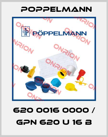 620 0016 0000 / GPN 620 U 16 B Poppelmann