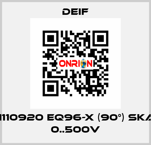 2961110920 EQ96-x (90°) Skala : 0..500V Deif