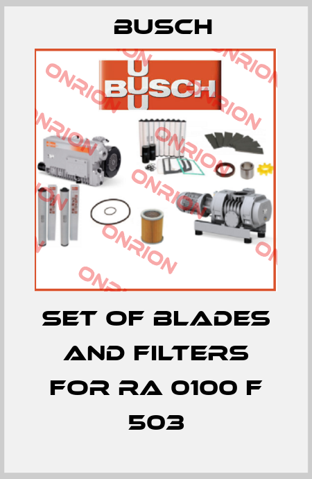 set of blades and filters for RA 0100 F 503 Busch