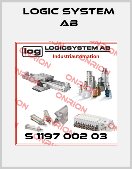 S 1197 002 03 LOGIC SYSTEM AB