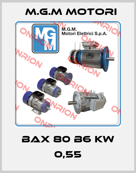 BAX 80 B6 kw 0,55 M.G.M MOTORI
