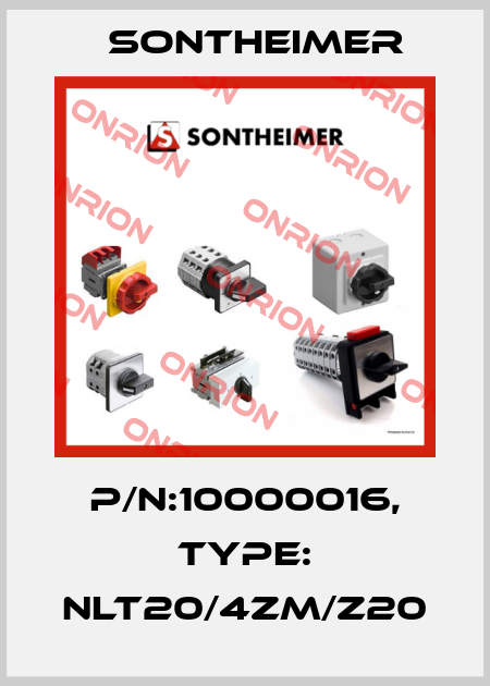 P/N:10000016, Type: NLT20/4ZM/Z20 Sontheimer